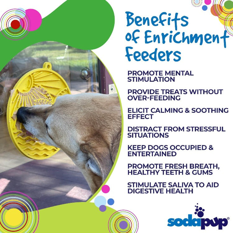 Sun n' Sea eMat - Enrichment Lick Mat For Dogs and Cats - With Suction Cups - Beach Design | USA Made